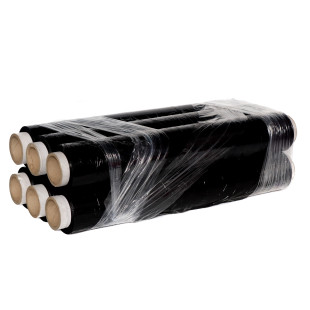Folia stretch czarna 1,5 kg 500 mm | WikMar
