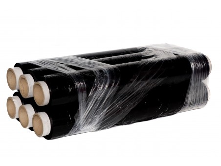 Folia stretch czarna 1,5 kg 500 mm | WikMar