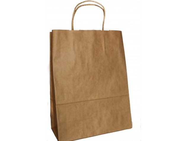 Torba papierowa brązowa duża 41,5x32x12 - 200szt.