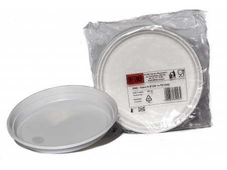 Talerz plastikowy jednorazowy - 100 szt.