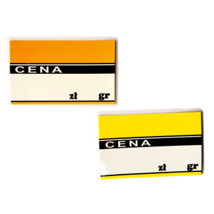 Cenówki laminowane 9,5 × 6 cm – opakowanie 50 szt.