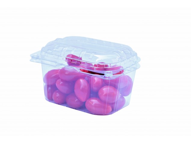 Pojemnik plastikowy 250 g z pokrywką łączoną do owoców