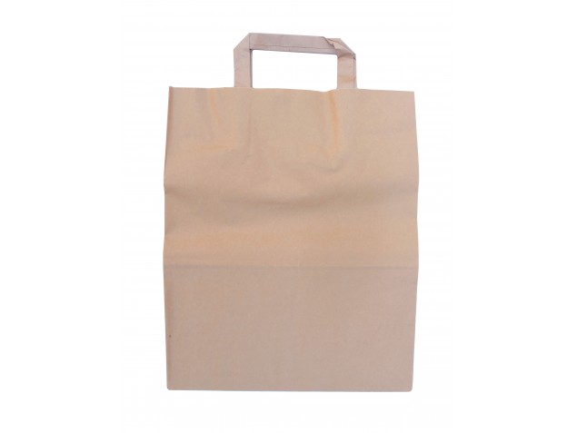 TORBA PAPIEROWA BRĄZOWA MINI 32X22X25 - 250 SZT.