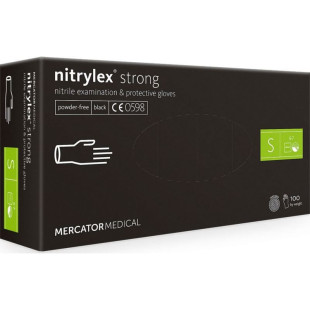 Rękawiczki nitrylowe NITRYLEX czarne 100 szt. | WikMar
