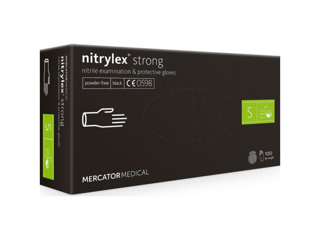 Rękawiczki nitrylowe NITRYLEX czarne 100 szt. | WikMar
