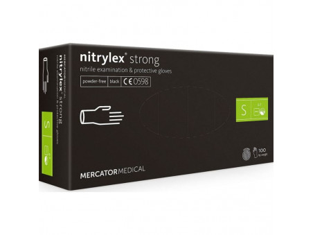 Rękawiczki nitrylowe NITRYLEX czarne 100 szt. | WikMar