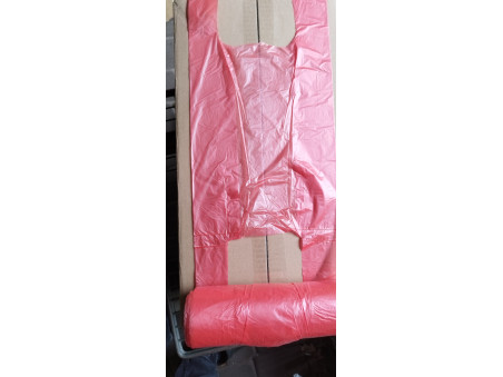 Czerwone reklamówki HDPE na rolce – 25 rolek | WikMar