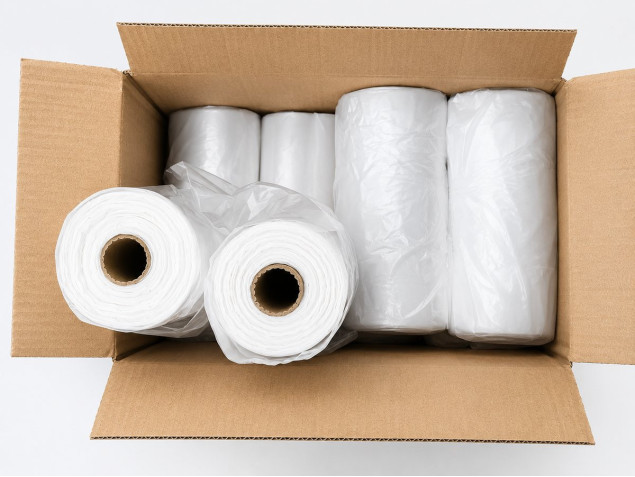 Reklamówki HDPE 5 kg – pełna paleta, 56 kartonów | WikMar
