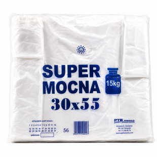 Reklamówki białe 30 × 55 cm, 12 µm – 1500 szt. | WikMar