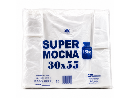 Reklamówki białe 30 × 55 cm, 12 µm – 1500 szt. | WikMar