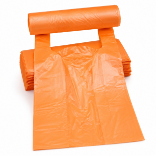 Pomarańczowe reklamówki LDPE 26/58 cm, 25 µm | WikMar